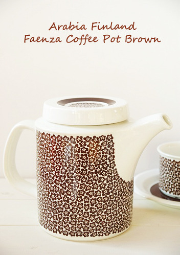 Arabia Finland Faenza Brown파엔자 브라운 커피팟
