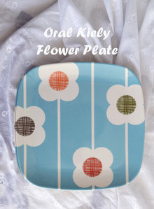 올라켈리 플레이트Orla Kiely Blue Abacus Flower Print Plate