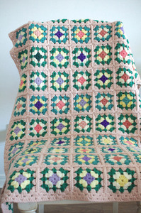 Vintage Crochet Blanket베이비핑크 크로쉐 블랭킷