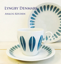 Lyngby DENMARK링비 블루 커피컵