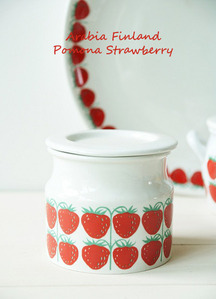 아라비아핀란드 Arabia Finland포모나 PomonaStrawberry Jam Jar